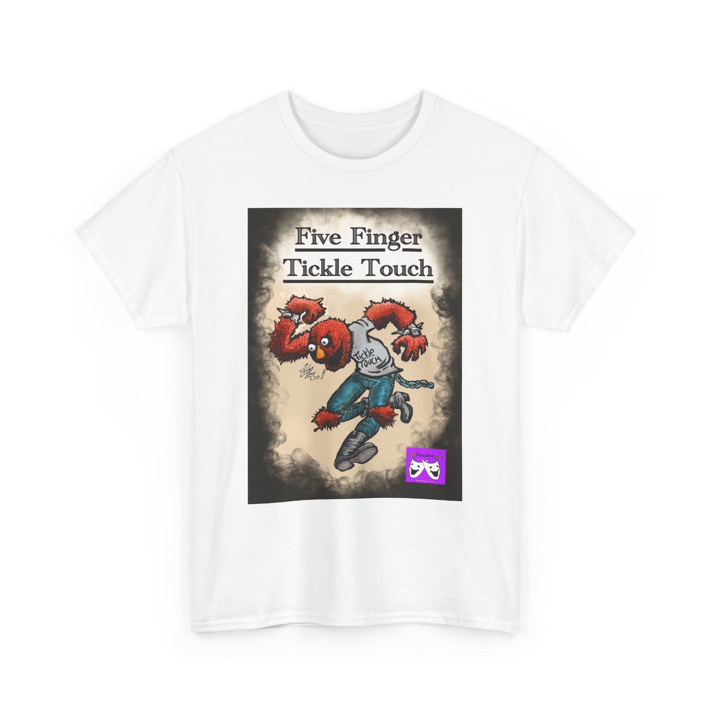 Unisex Heavy Cotton Tee - Five Finger Tickle Touch