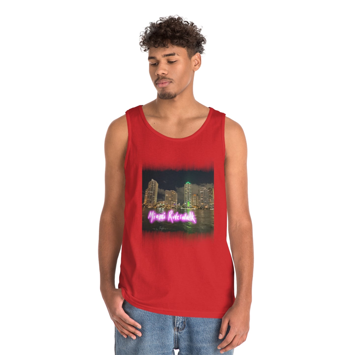 Unisex Heavy Cotton Tank Top - Miami Riverwalk
