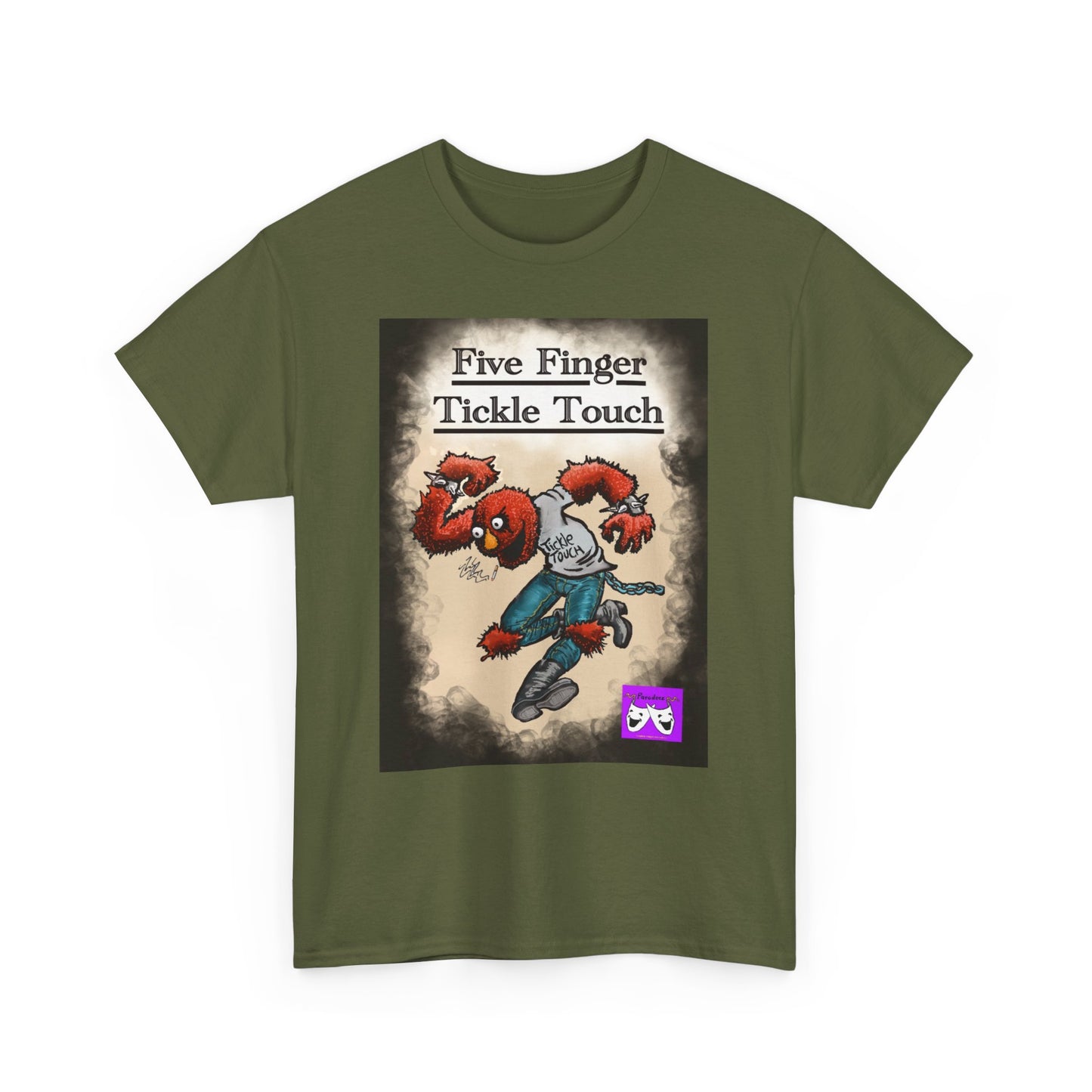 Unisex Heavy Cotton Tee - Five Finger Tickle Touch