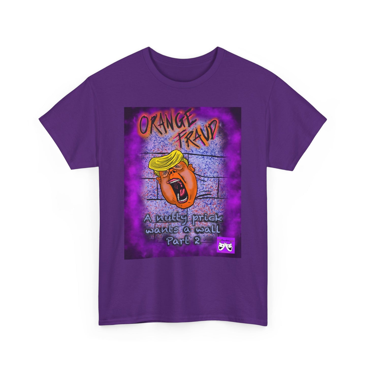Unisex Heavy Cotton Tee - Orange Fraud, The Wall
