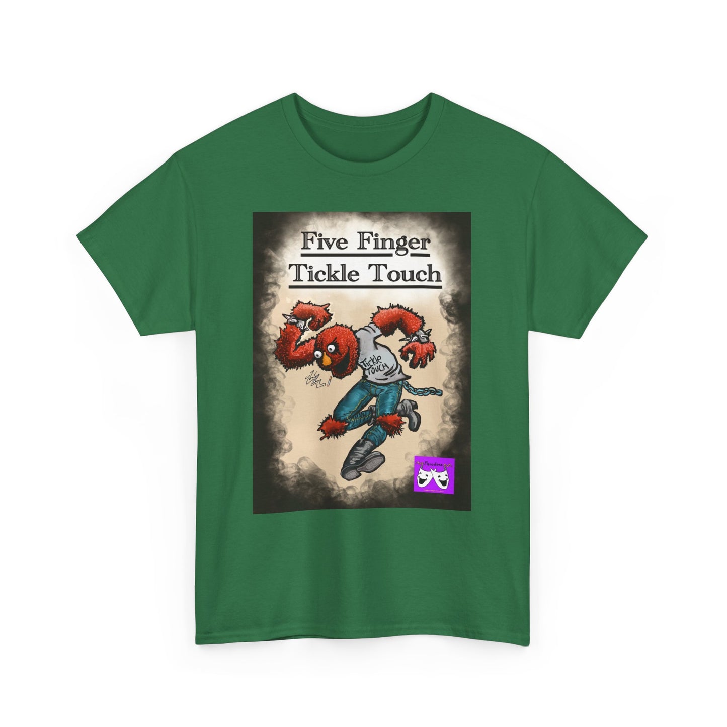 Unisex Heavy Cotton Tee - Five Finger Tickle Touch