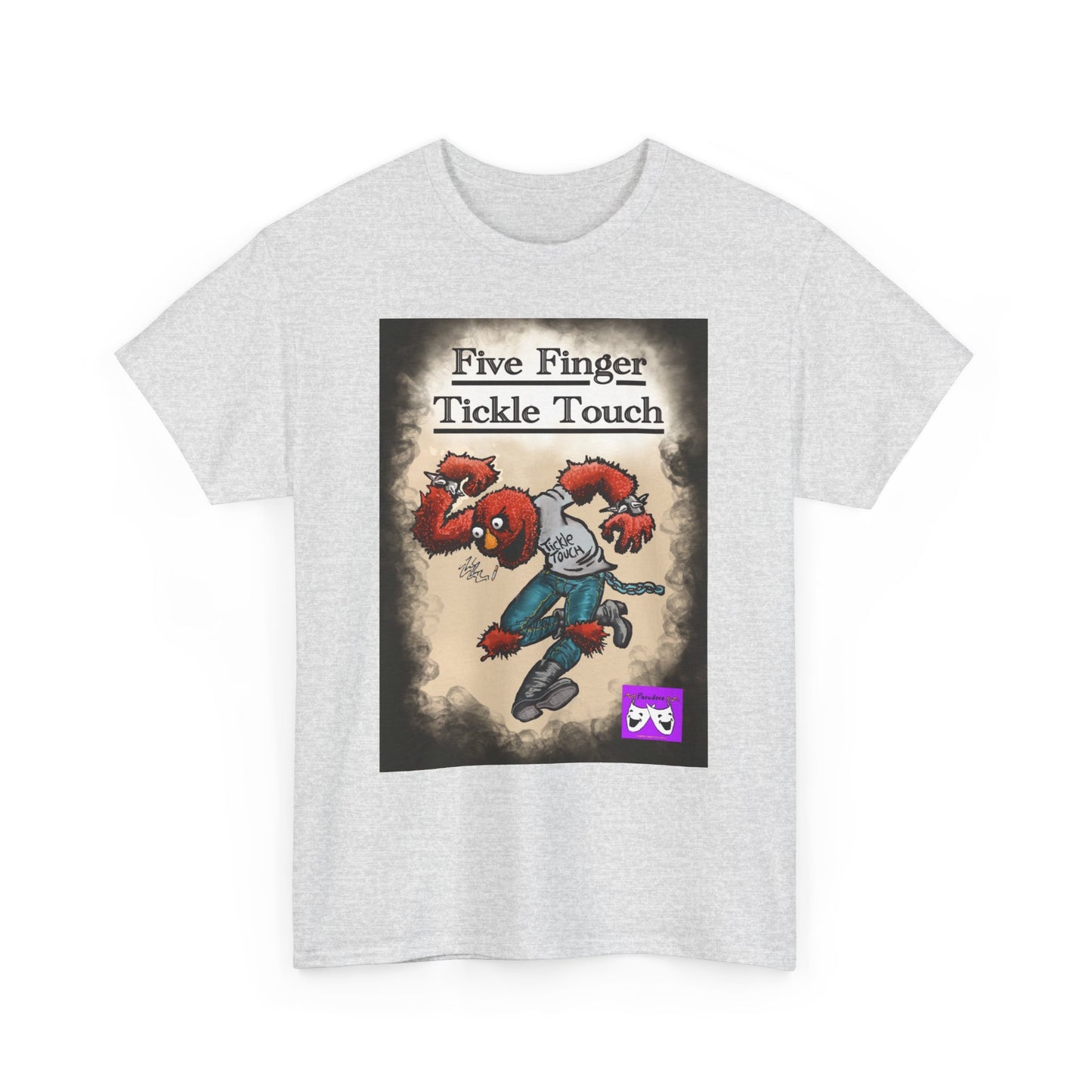 Unisex Heavy Cotton Tee - Five Finger Tickle Touch