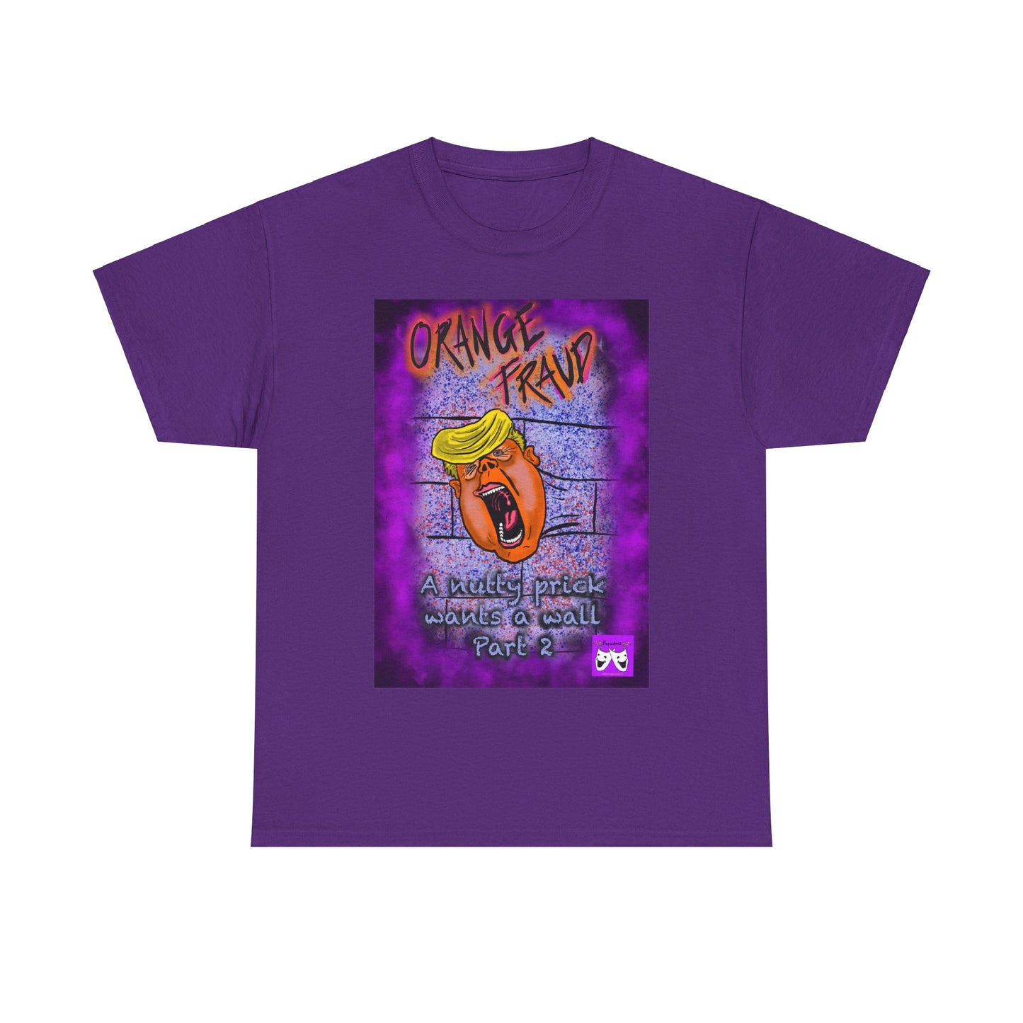Unisex Heavy Cotton Tee - Orange Fraud, The Wall