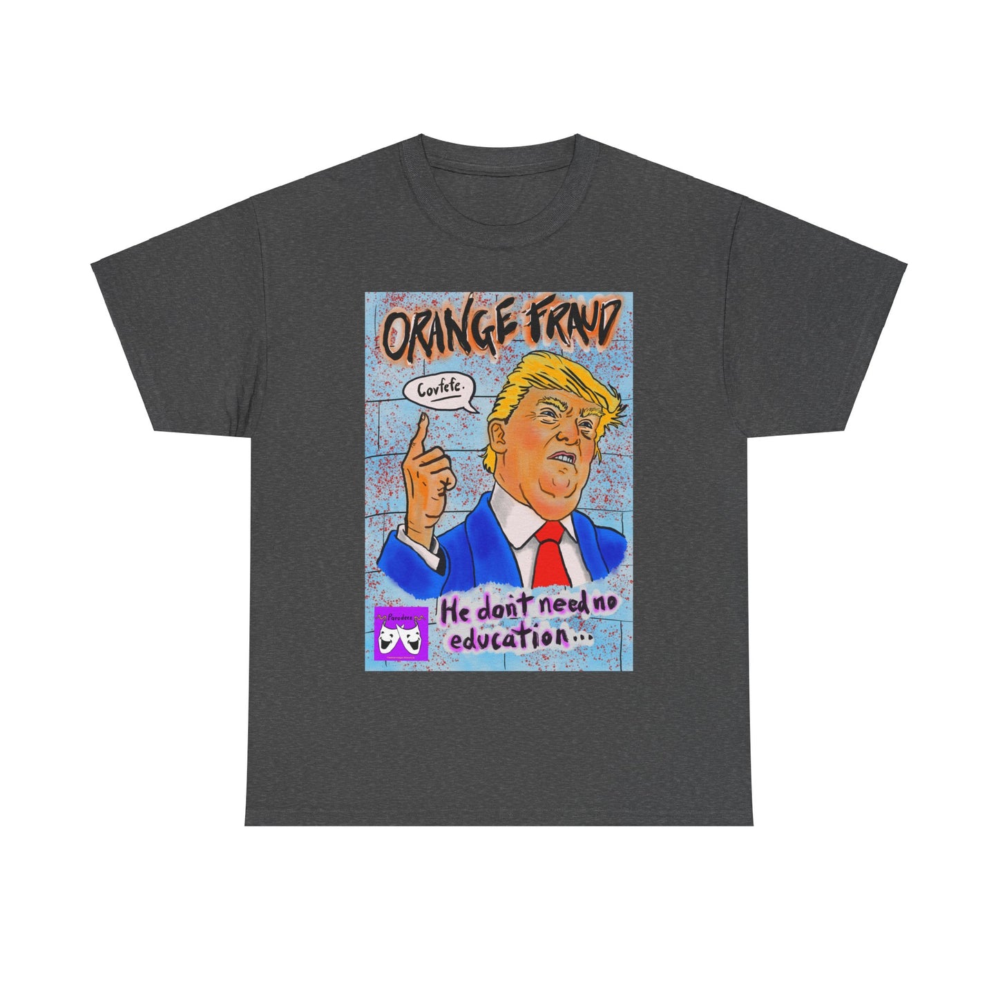 Unisex Heavy Cotton Tee - Orange Fraud, Covfefe