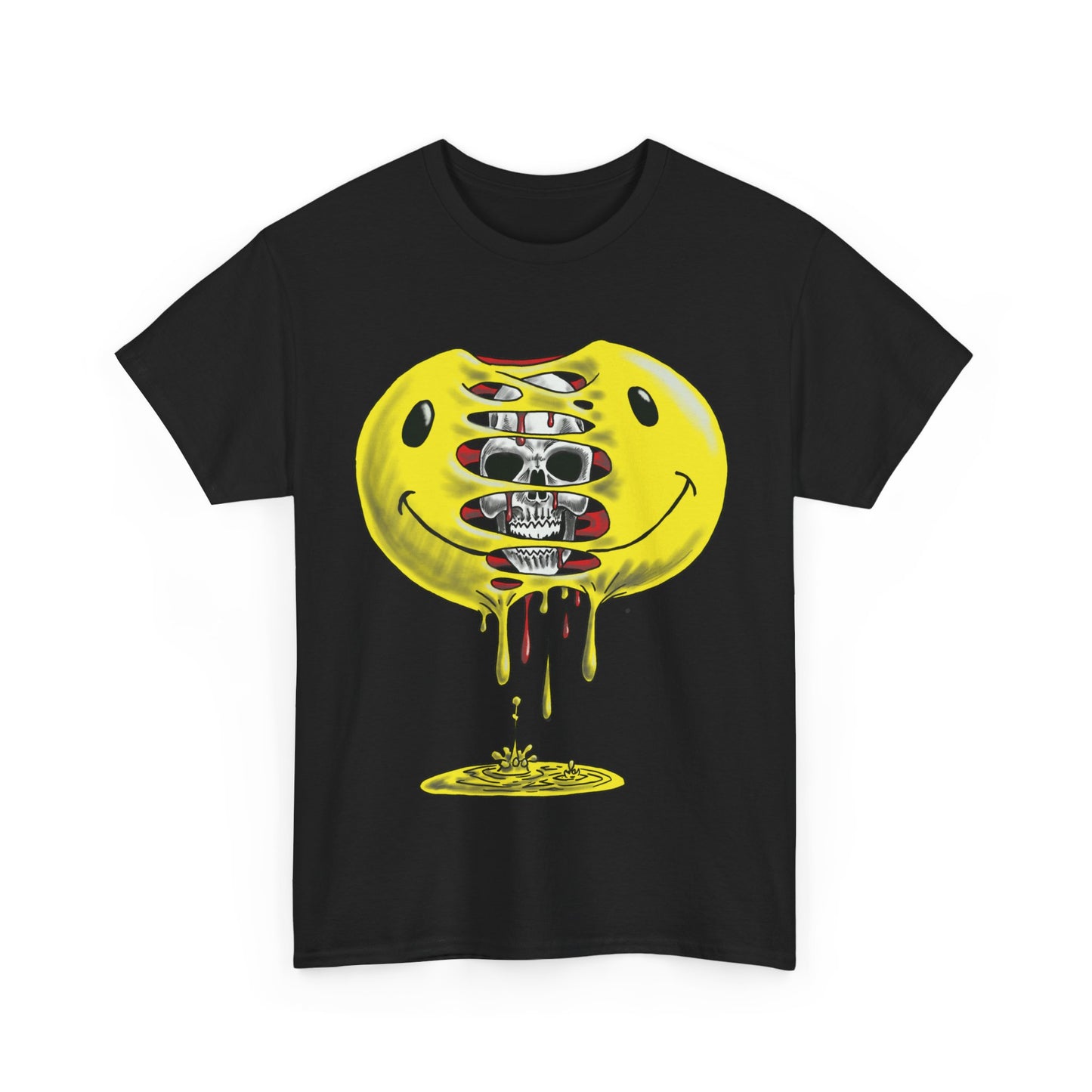 Unisex Heavy Cotton Tee - Torn Smiley