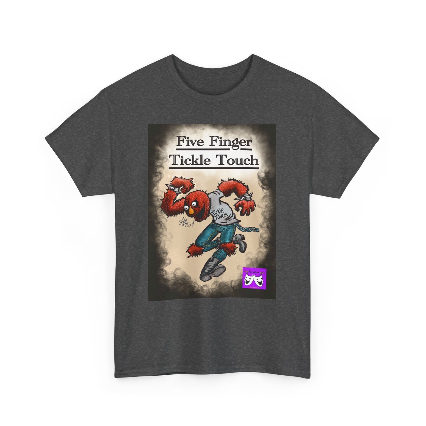 Unisex Heavy Cotton Tee - Five Finger Tickle Touch