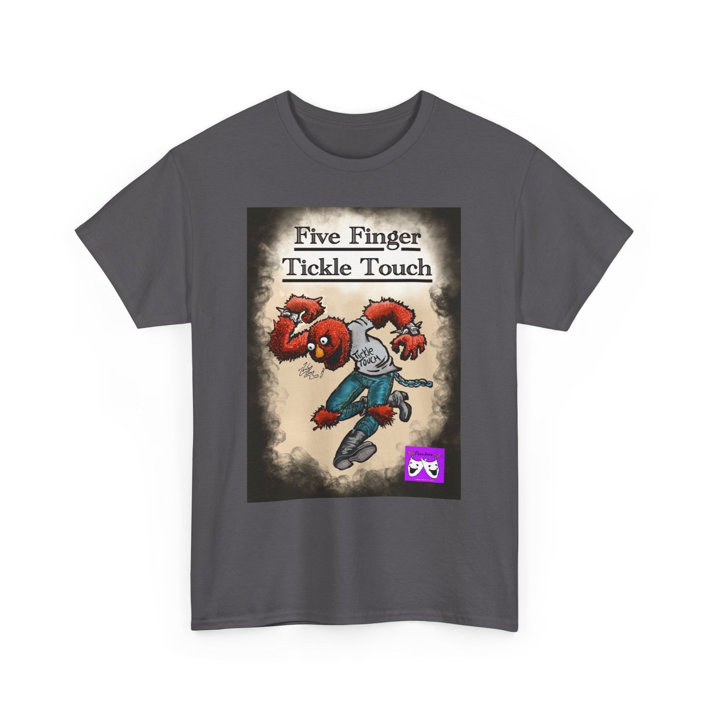 Unisex Heavy Cotton Tee - Five Finger Tickle Touch