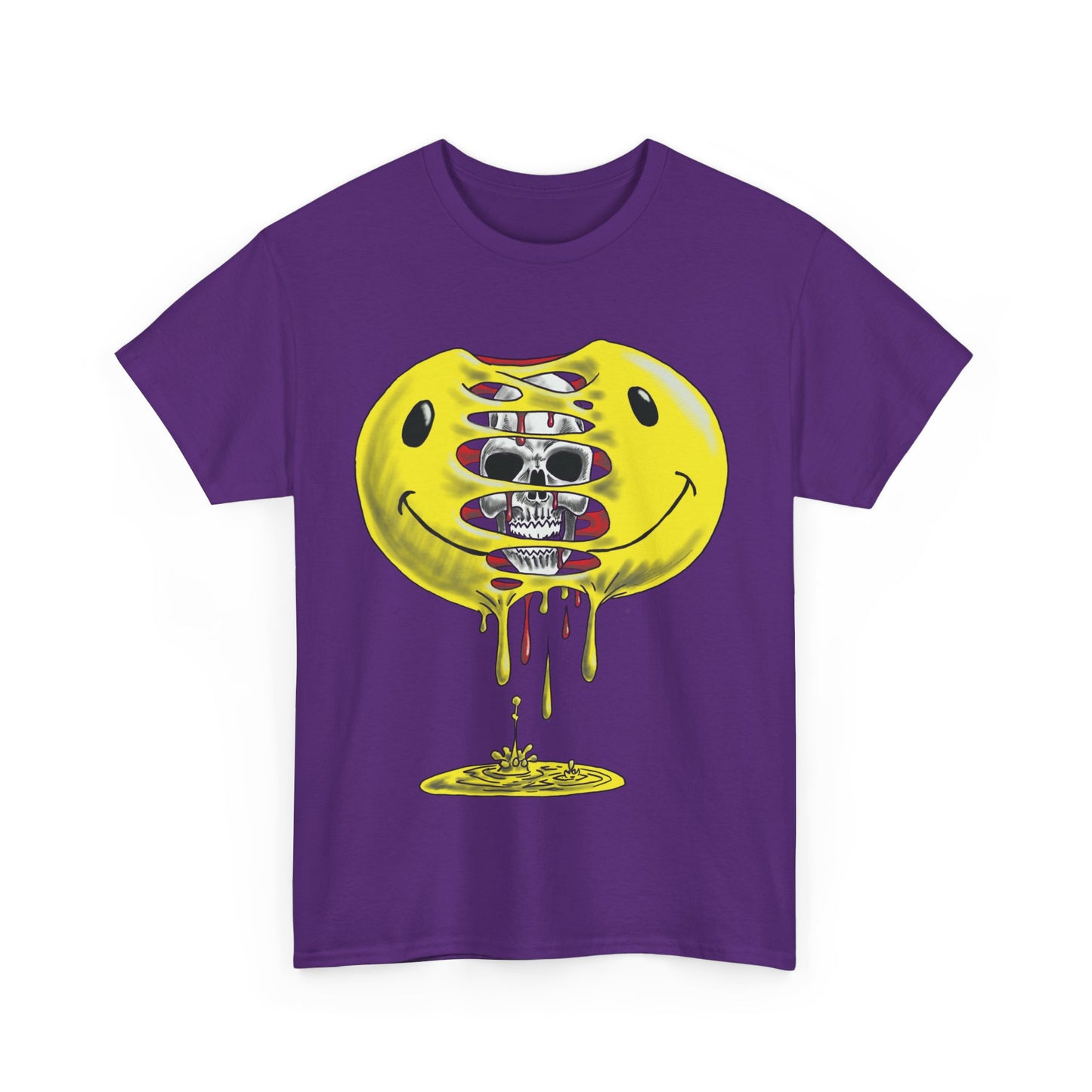 Unisex Heavy Cotton Tee - Torn Smiley
