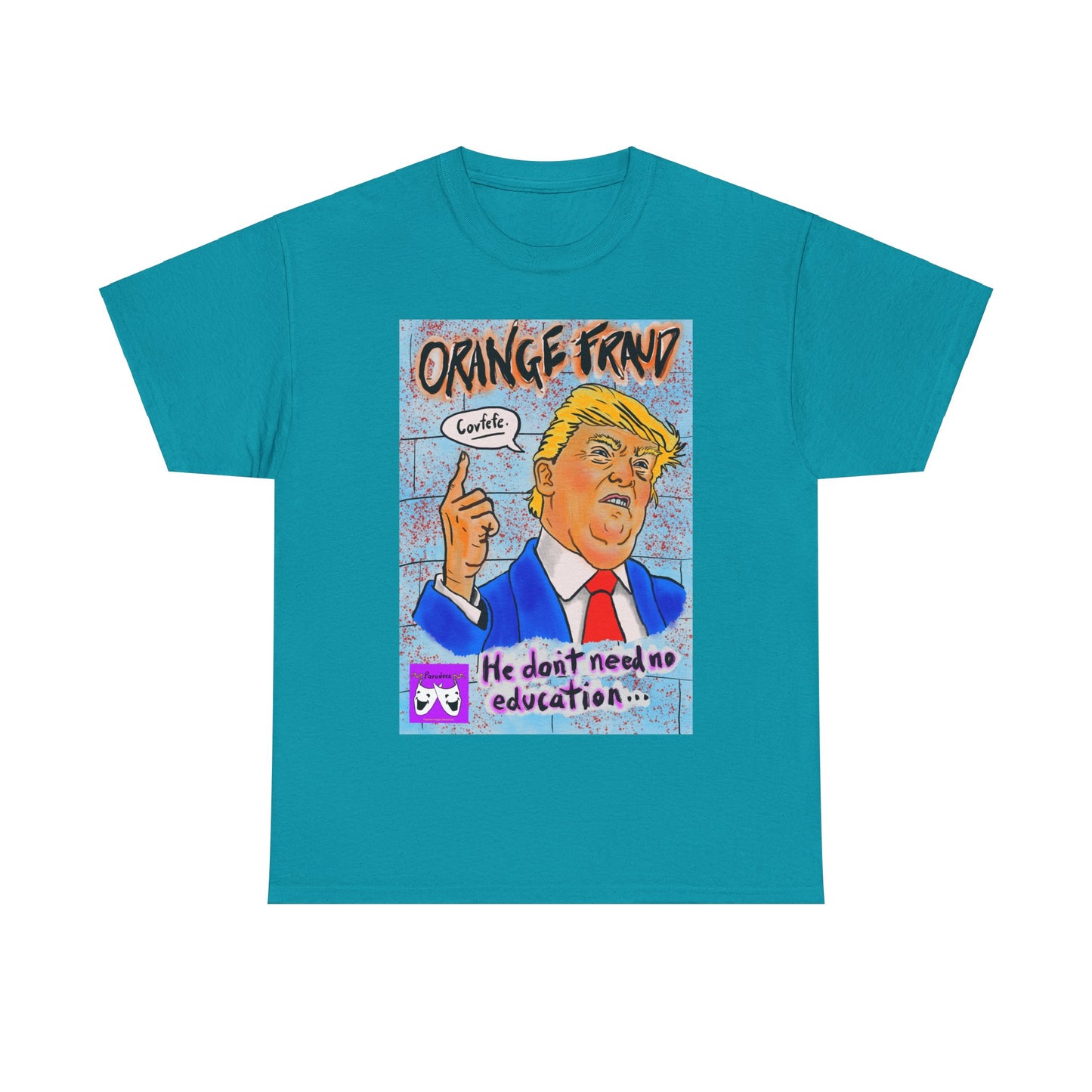 Unisex Heavy Cotton Tee - Orange Fraud, Covfefe