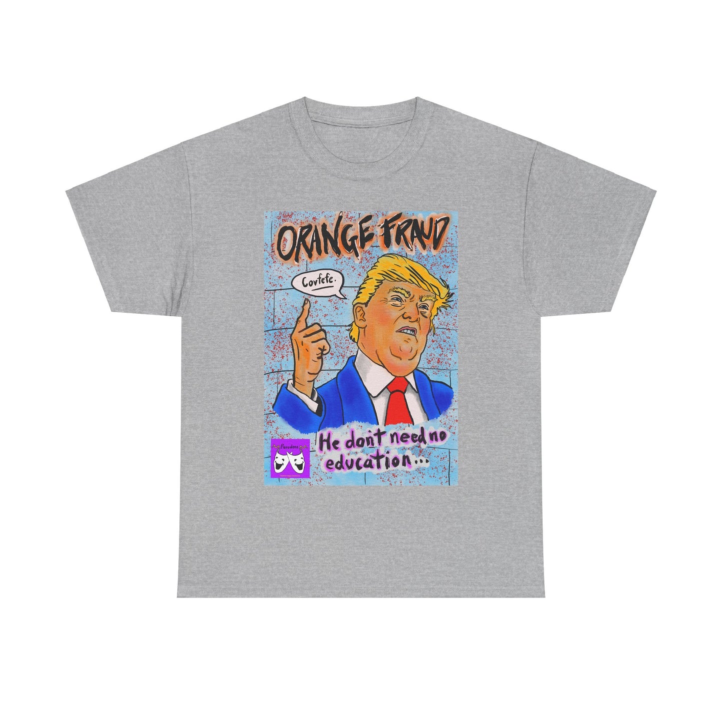 Unisex Heavy Cotton Tee - Orange Fraud, Covfefe