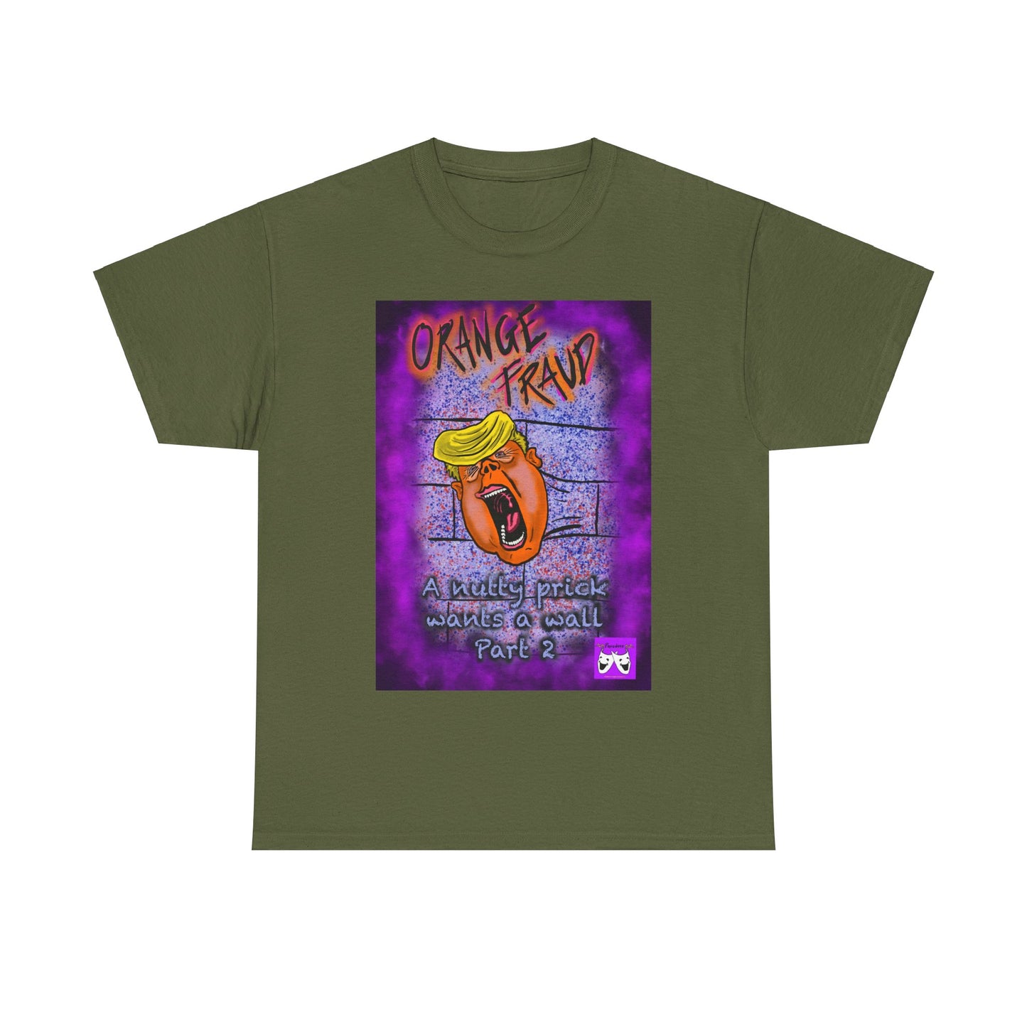 Unisex Heavy Cotton Tee - Orange Fraud, The Wall