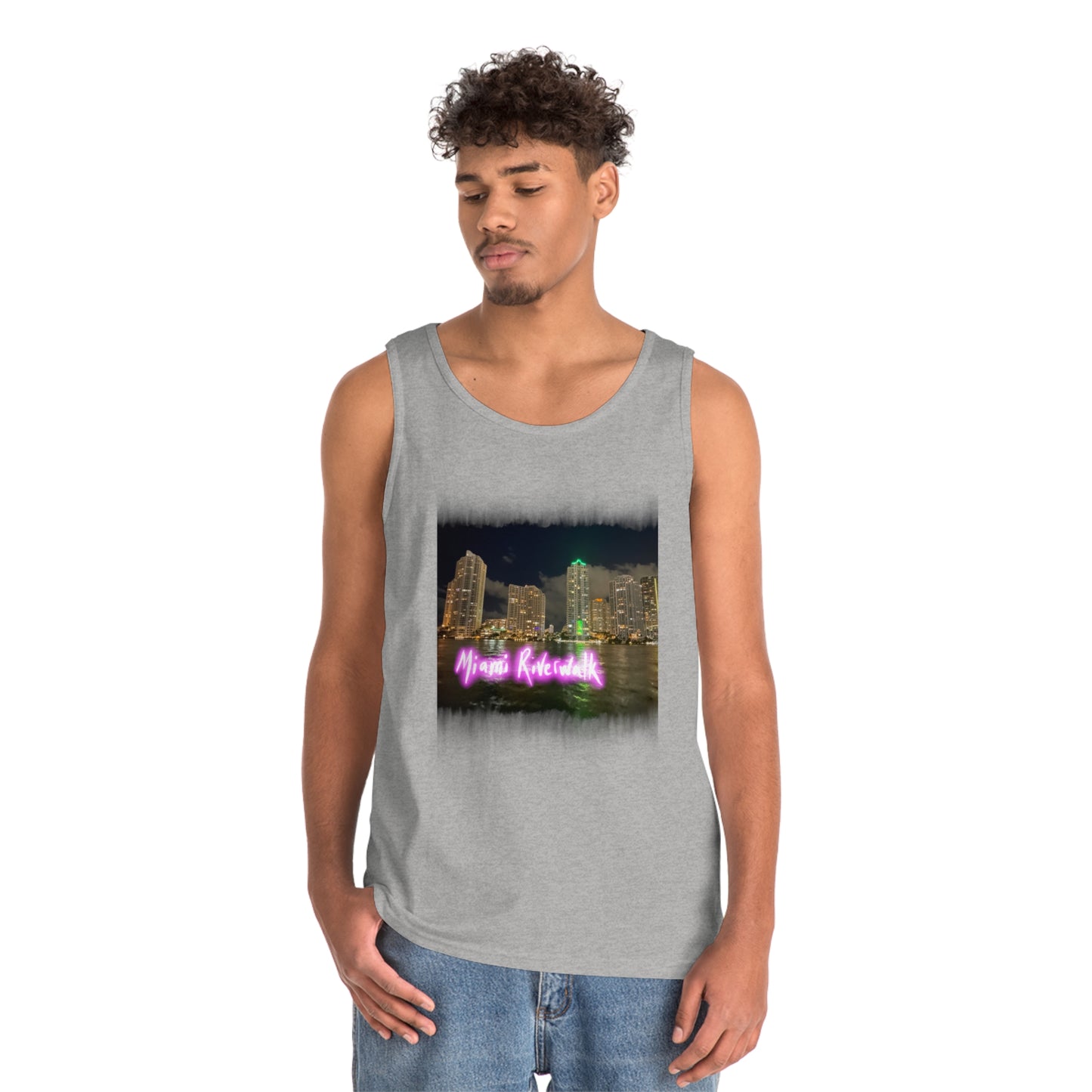 Unisex Heavy Cotton Tank Top - Miami Riverwalk