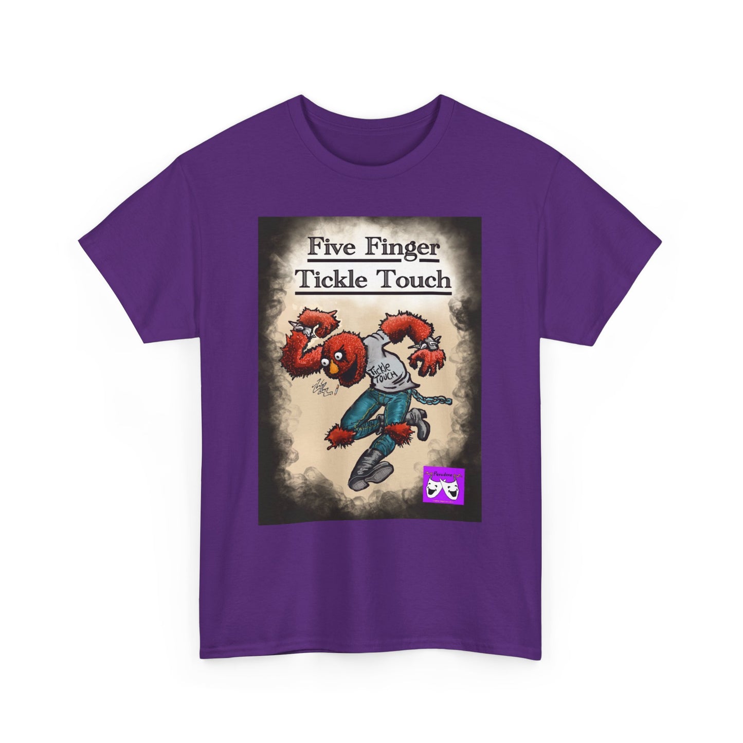 Unisex Heavy Cotton Tee - Five Finger Tickle Touch