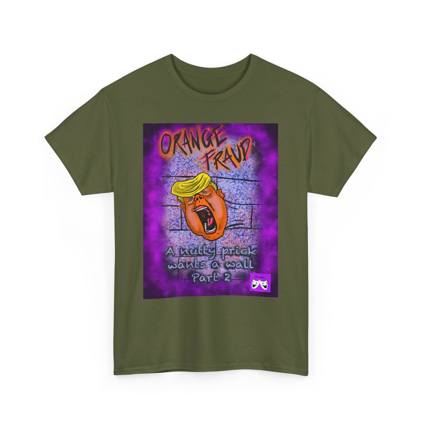 Unisex Heavy Cotton Tee - Orange Fraud, The Wall