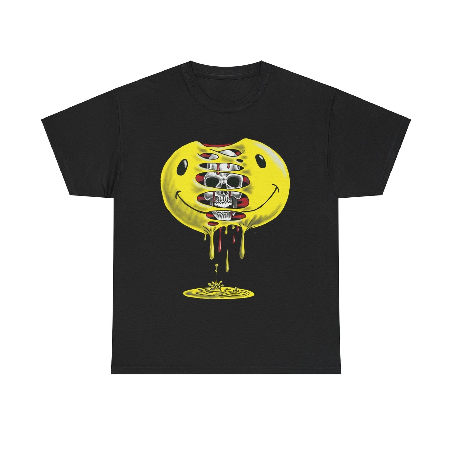 Unisex Heavy Cotton Tee - Torn Smiley
