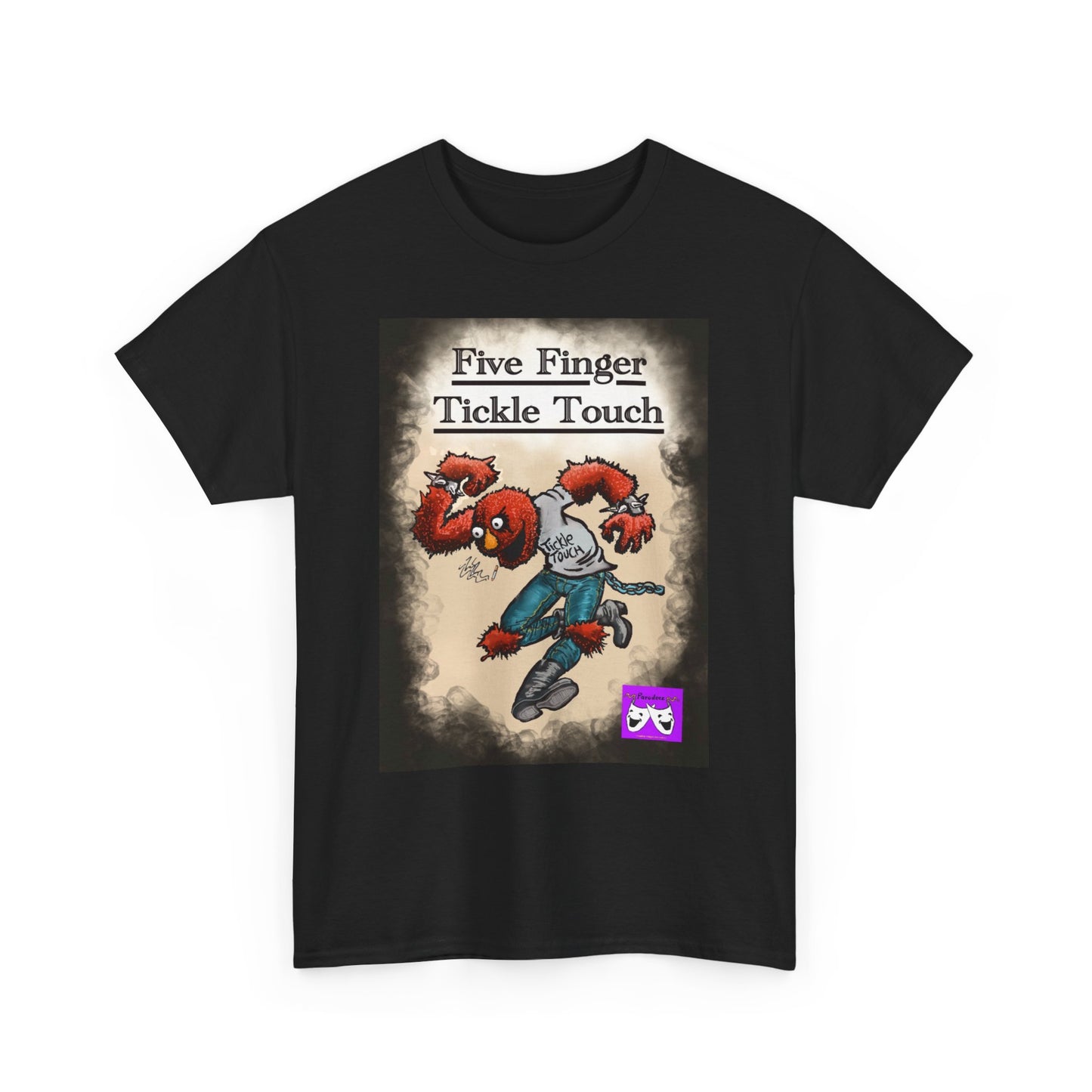 Unisex Heavy Cotton Tee - Five Finger Tickle Touch