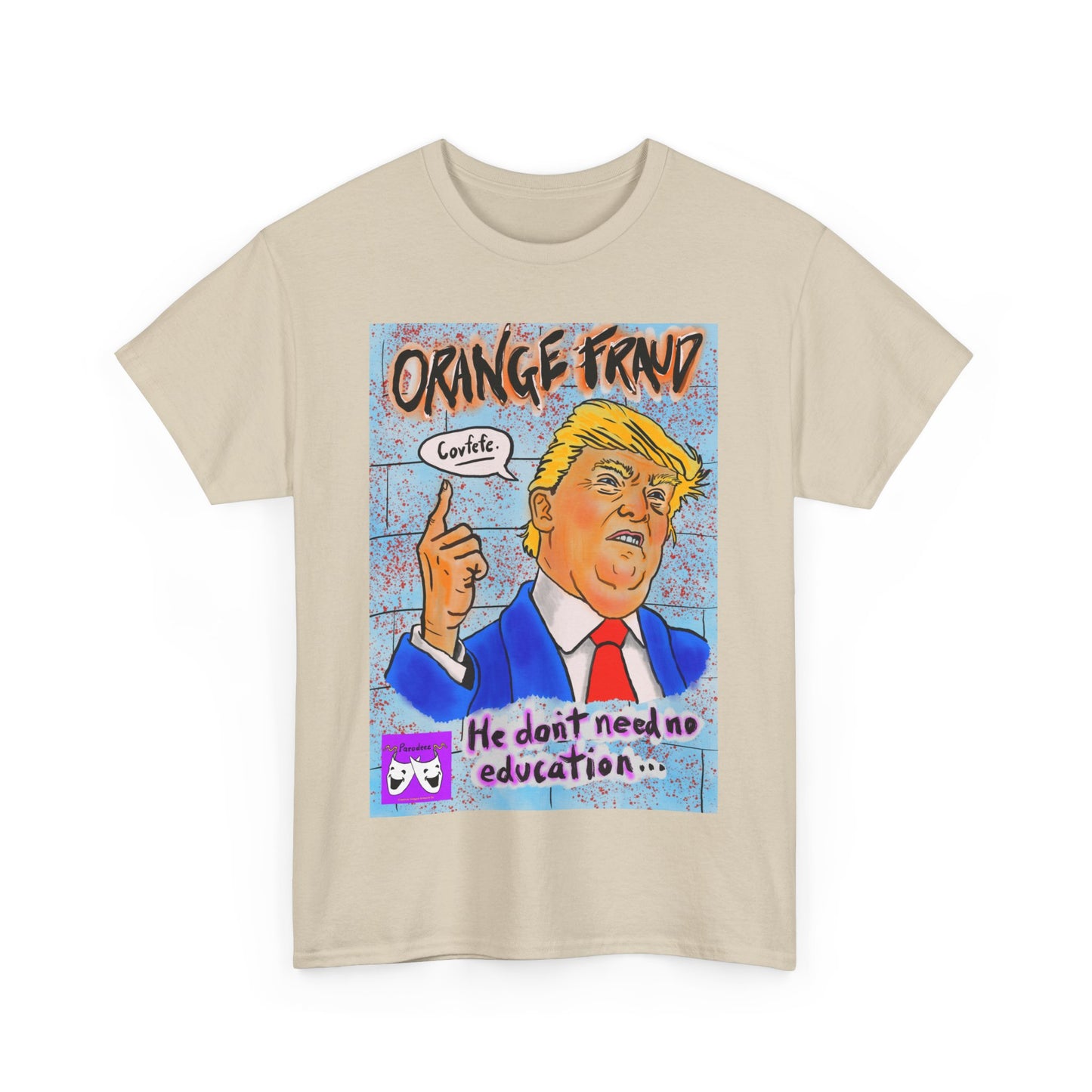 Unisex Heavy Cotton Tee - Orange Fraud, Covfefe