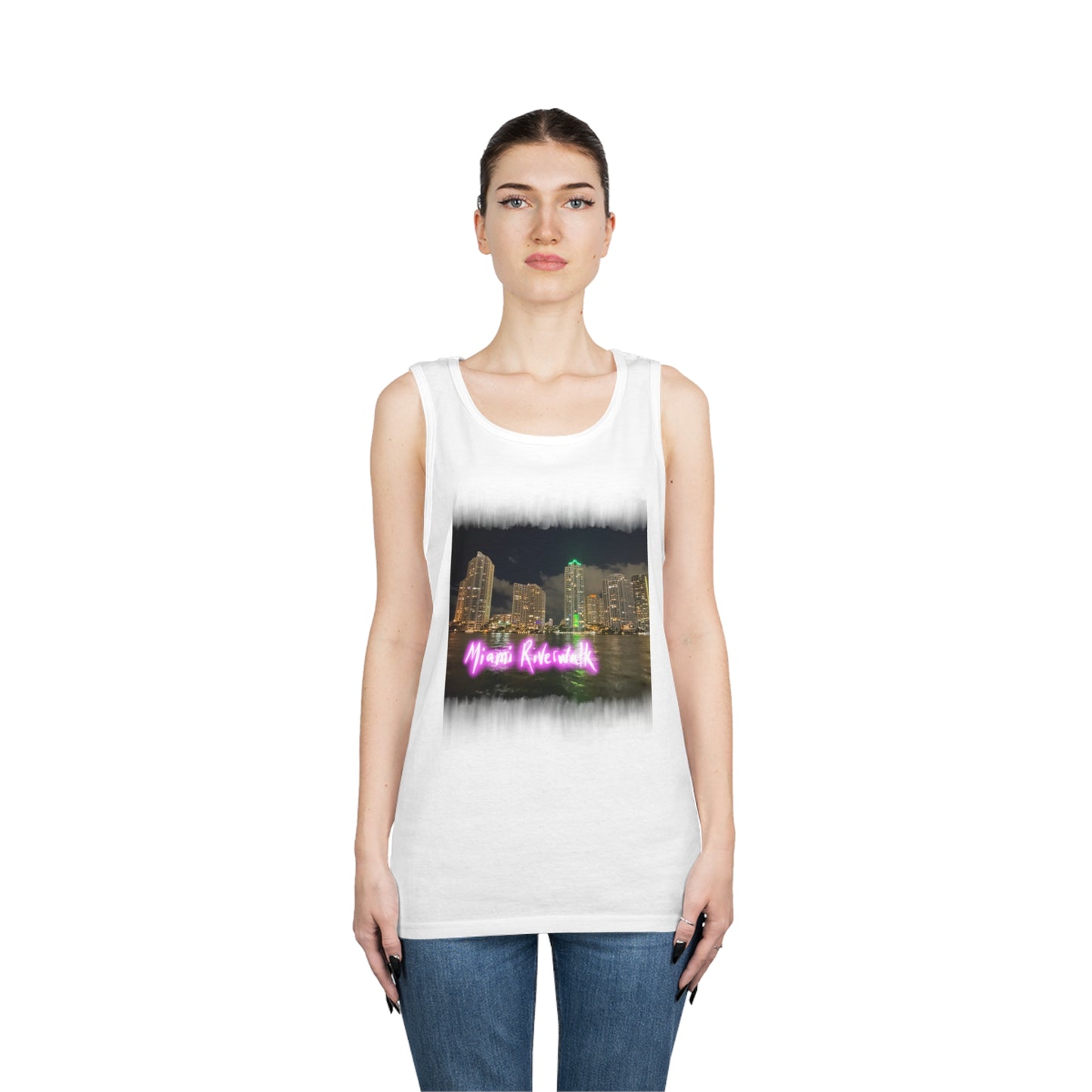 Unisex Heavy Cotton Tank Top - Miami Riverwalk