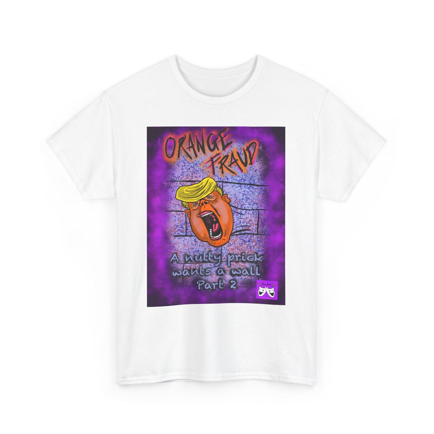 Unisex Heavy Cotton Tee - Orange Fraud, The Wall