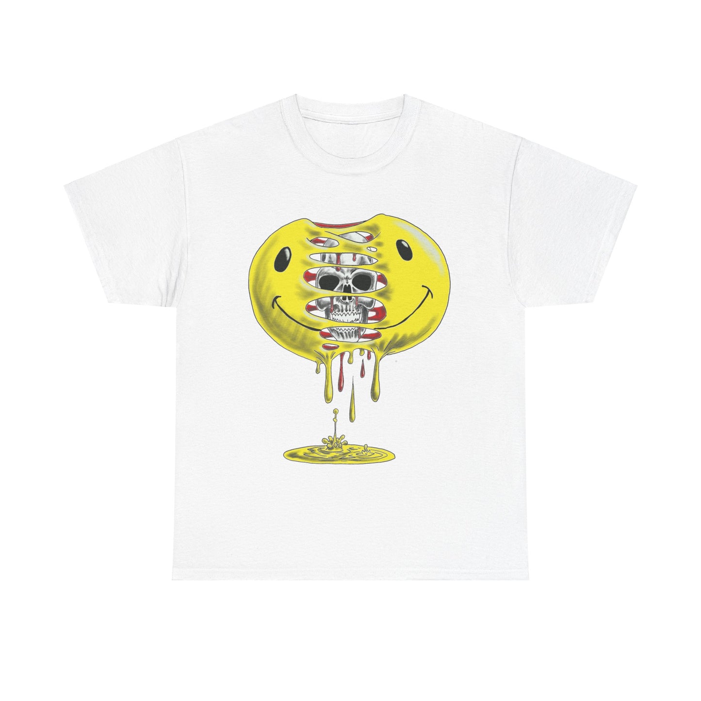 Unisex Heavy Cotton Tee - Torn Smiley