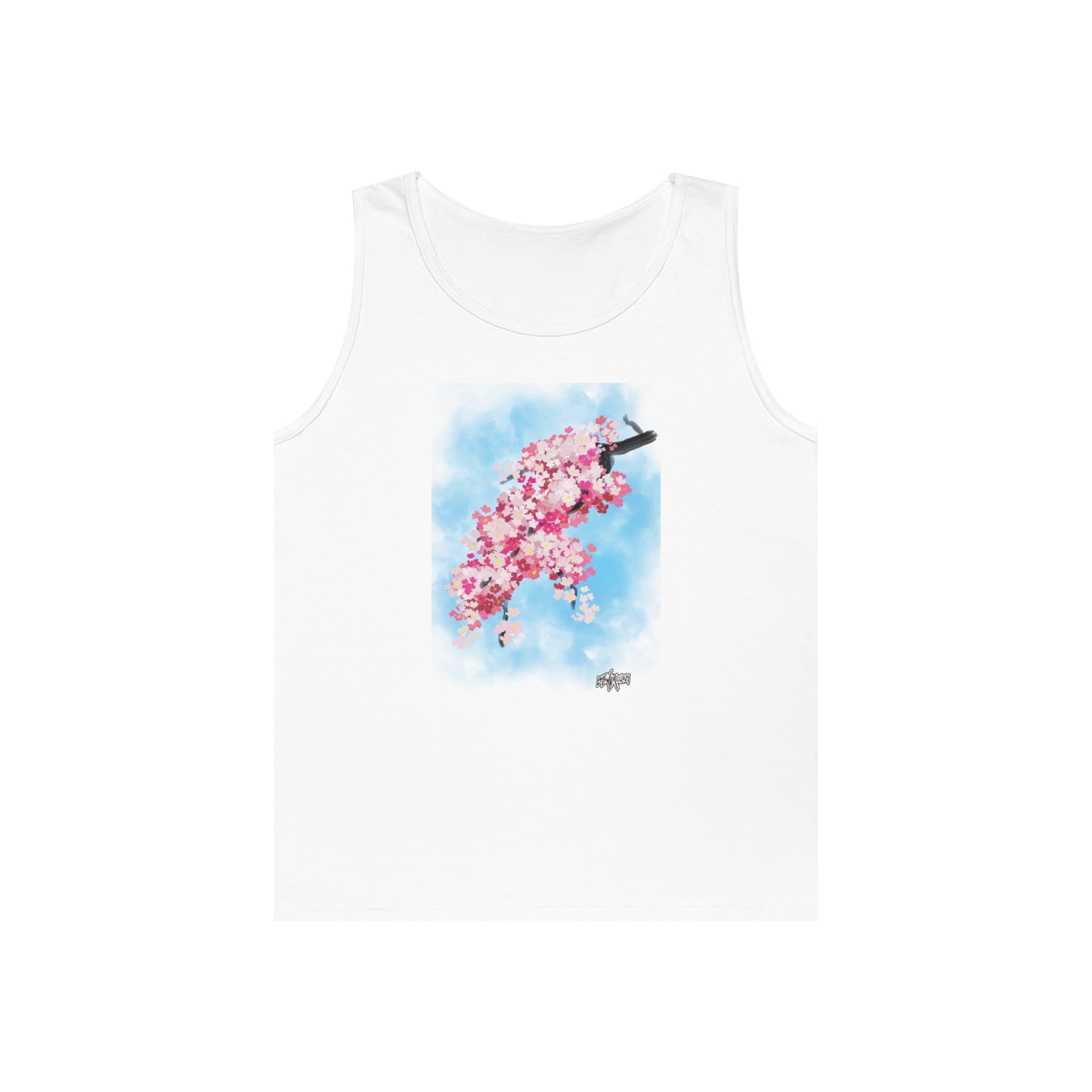 Unisex Heavy Cotton Tank Top - Cherry Blossom