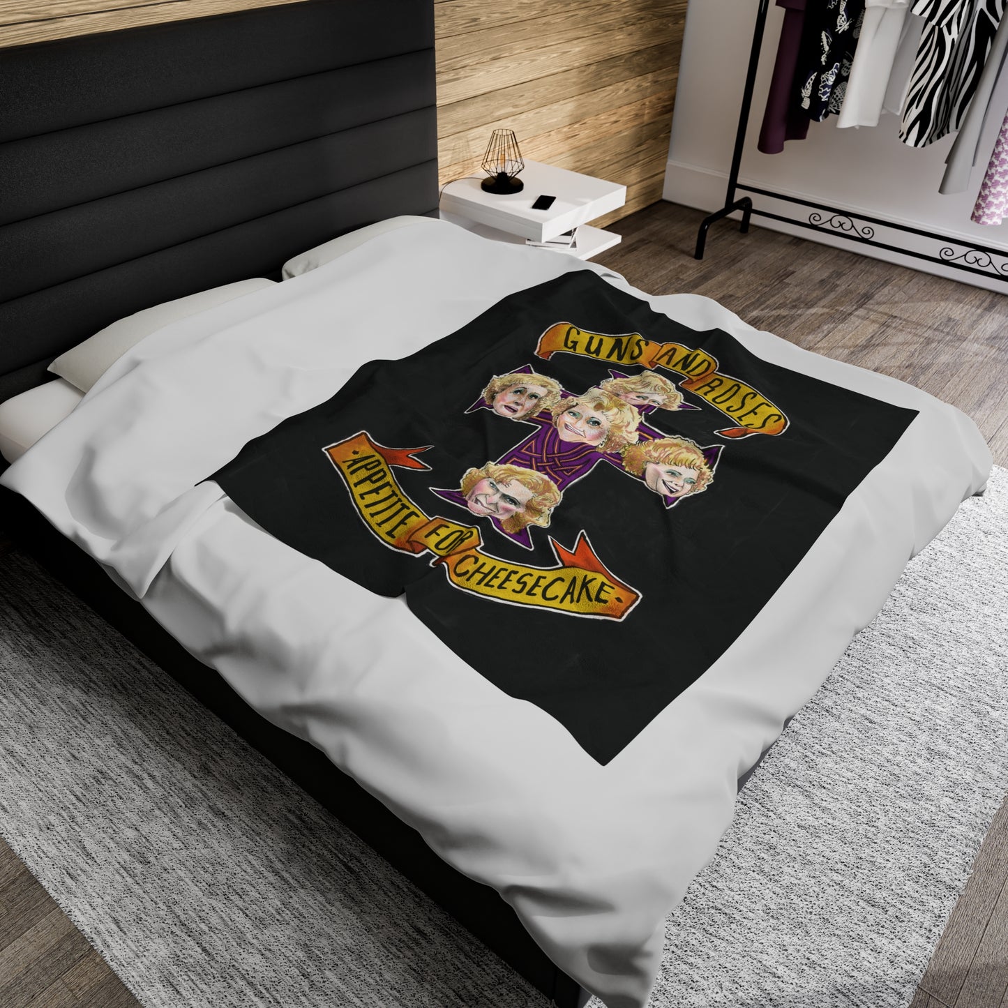 Velveteen Plush Blanket - Appetite for Cheesecake