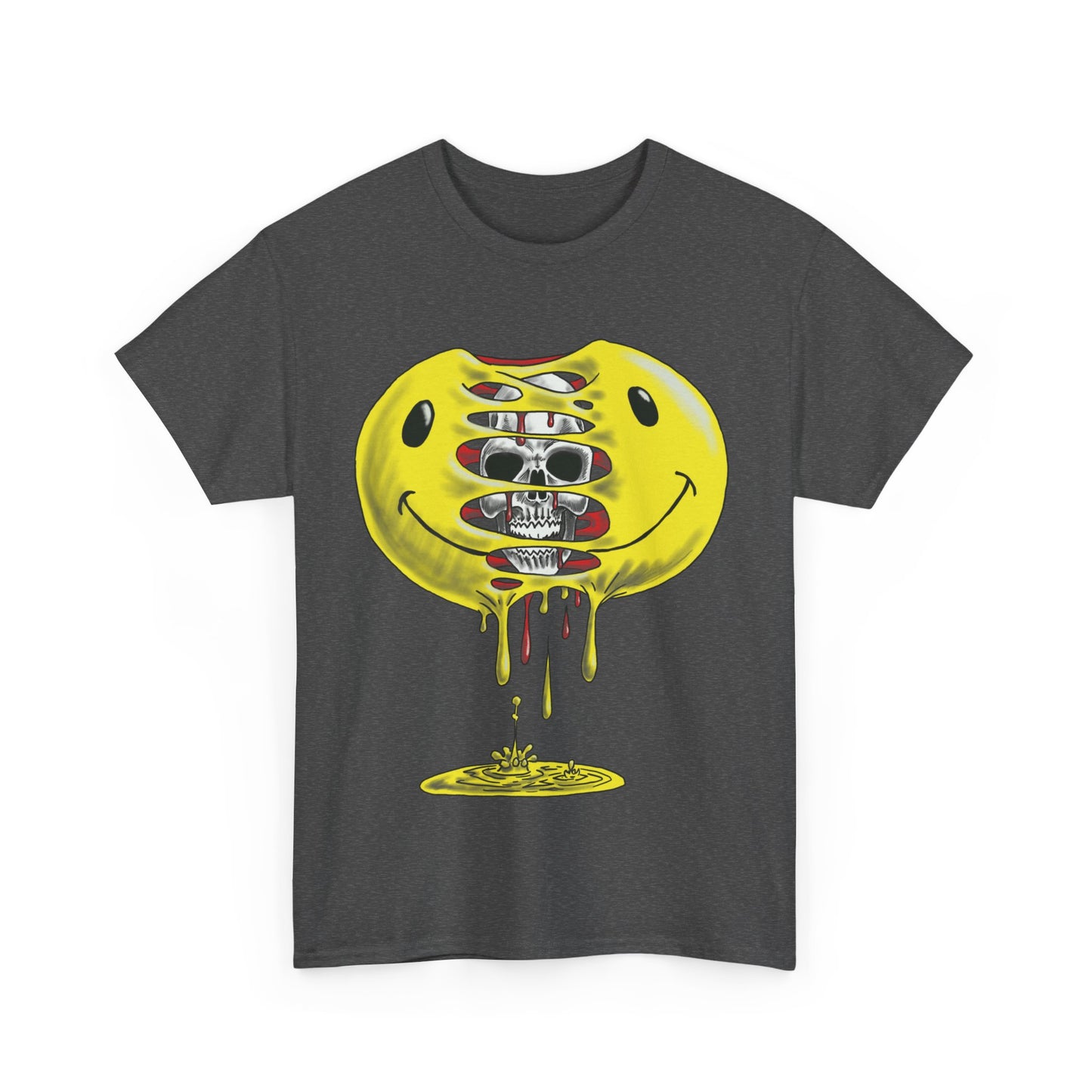 Unisex Heavy Cotton Tee - Torn Smiley