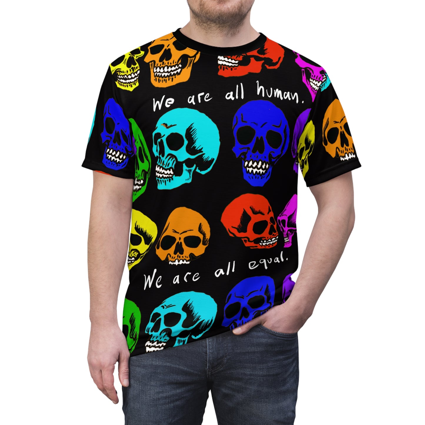 Unisex Cut & Sew Tee (AOP) - Equality
