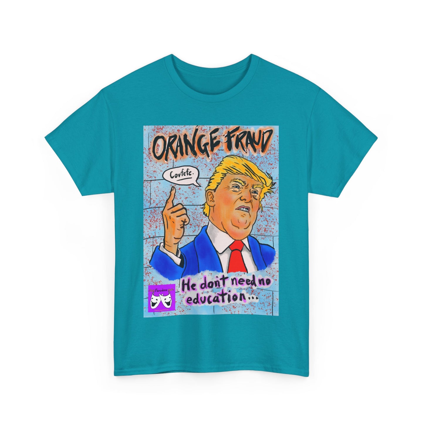 Unisex Heavy Cotton Tee - Orange Fraud, Covfefe
