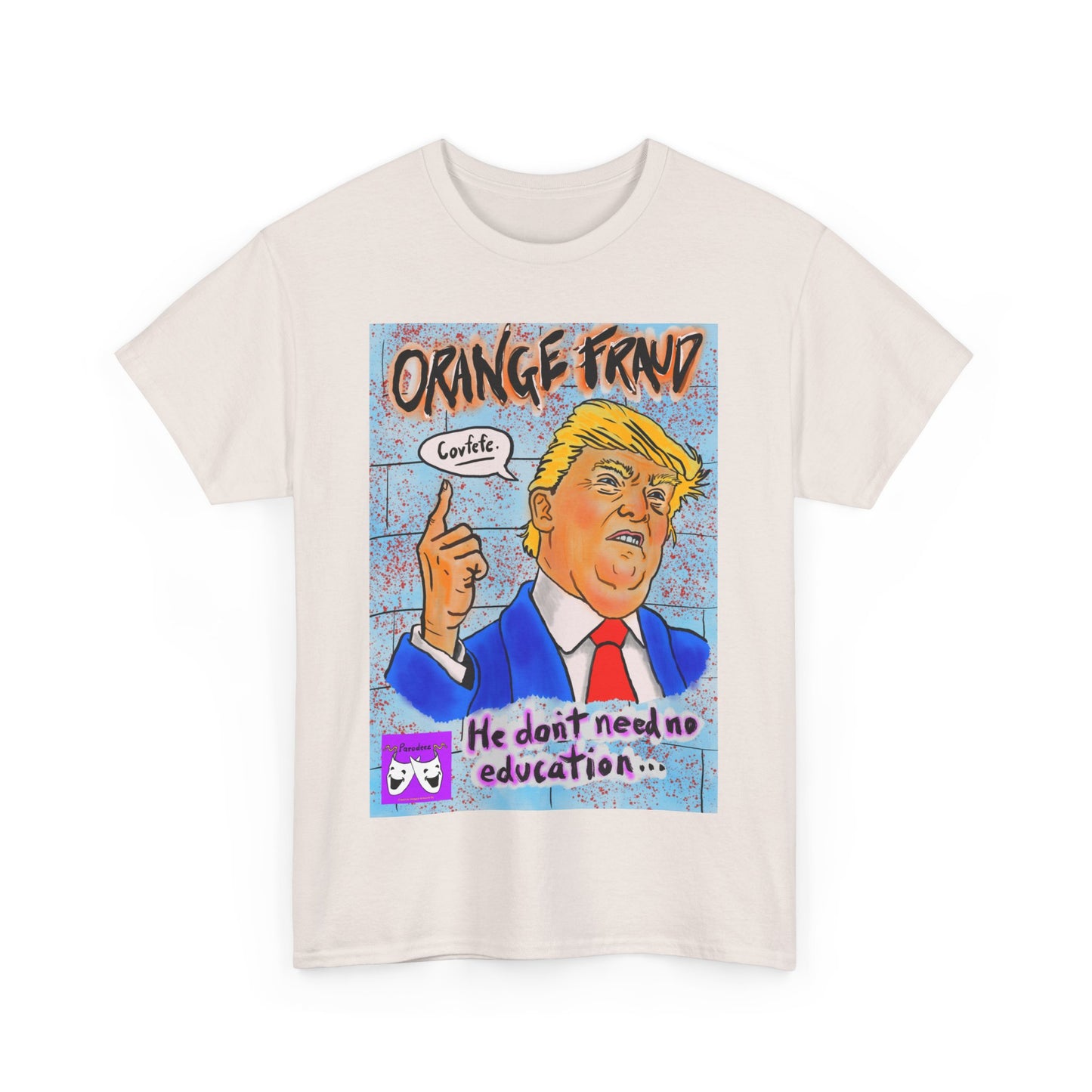 Unisex Heavy Cotton Tee - Orange Fraud, Covfefe