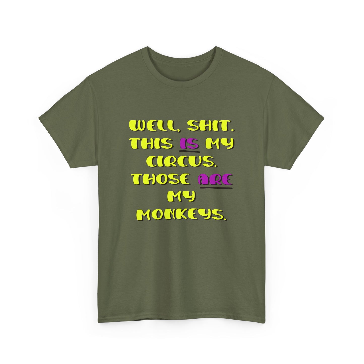 Circus monkeys Unisex Heavy Cotton Tee