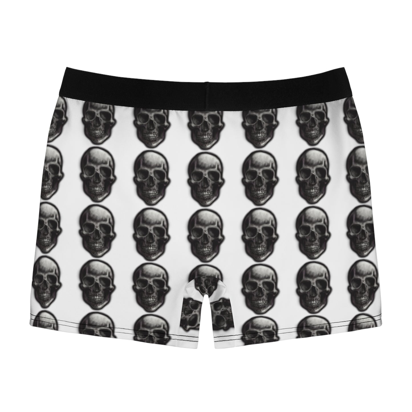 White skull Men's Boxer Briefs (AOP)