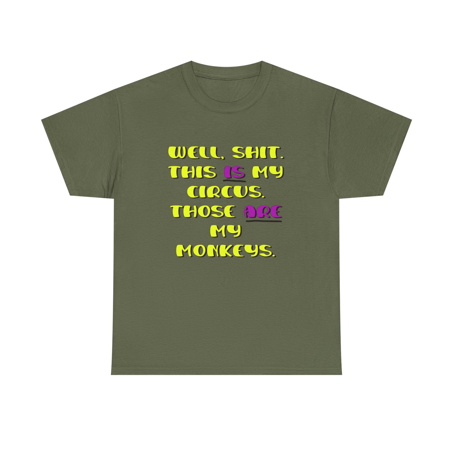 Circus monkeys Unisex Heavy Cotton Tee