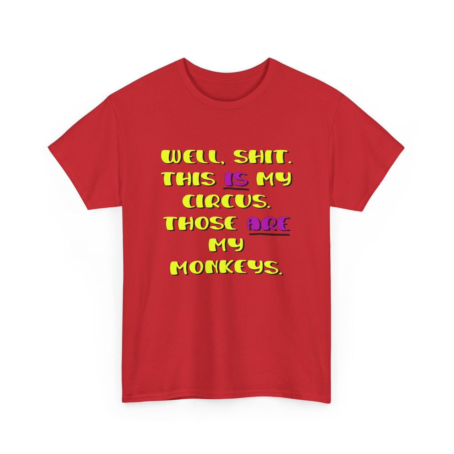Circus monkeys Unisex Heavy Cotton Tee
