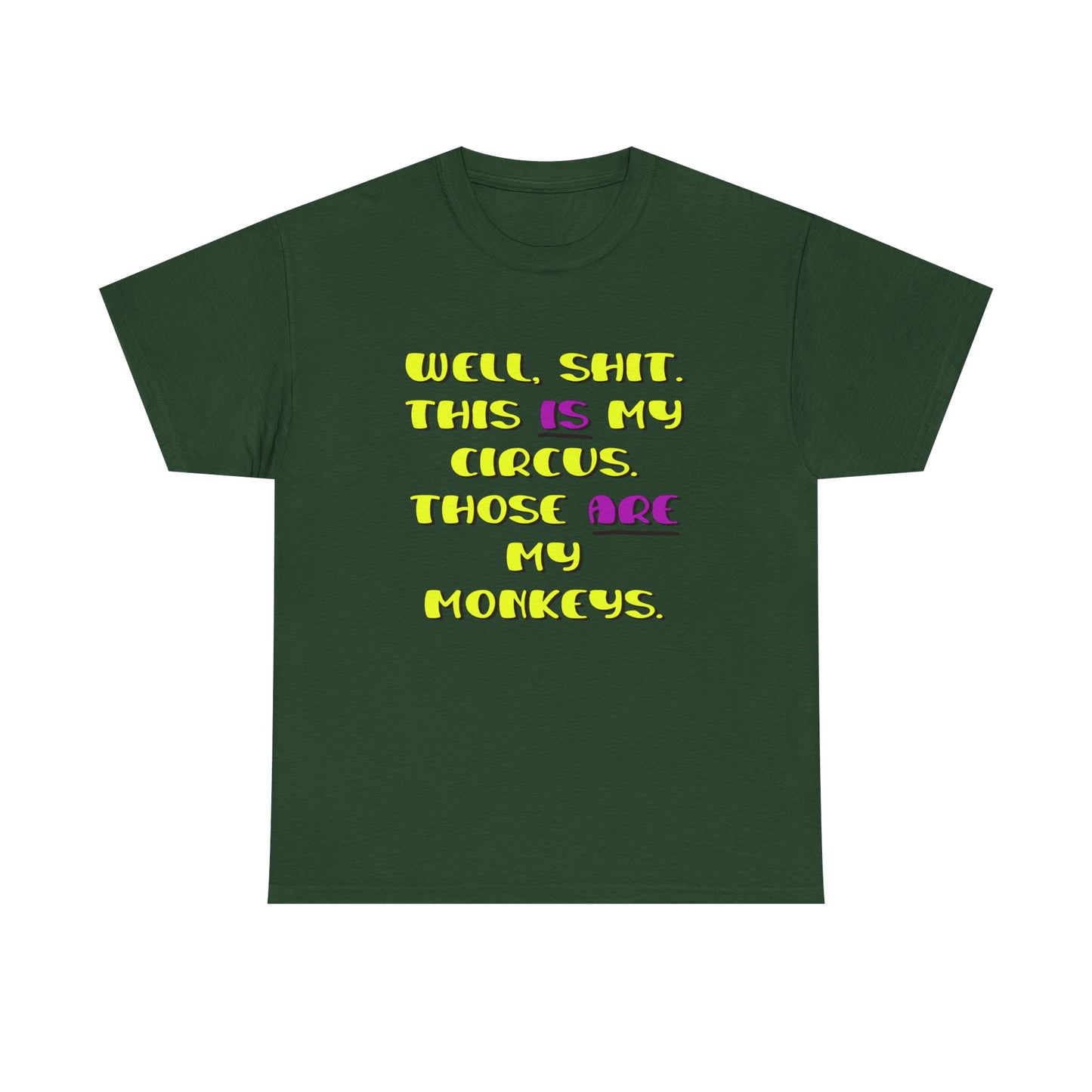 Circus monkeys Unisex Heavy Cotton Tee