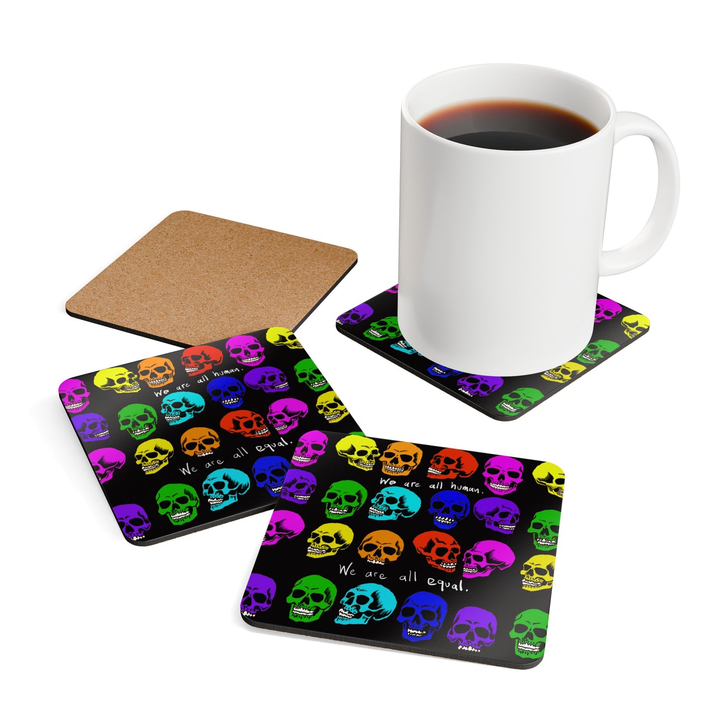 Corkwood Coaster Set - Equality