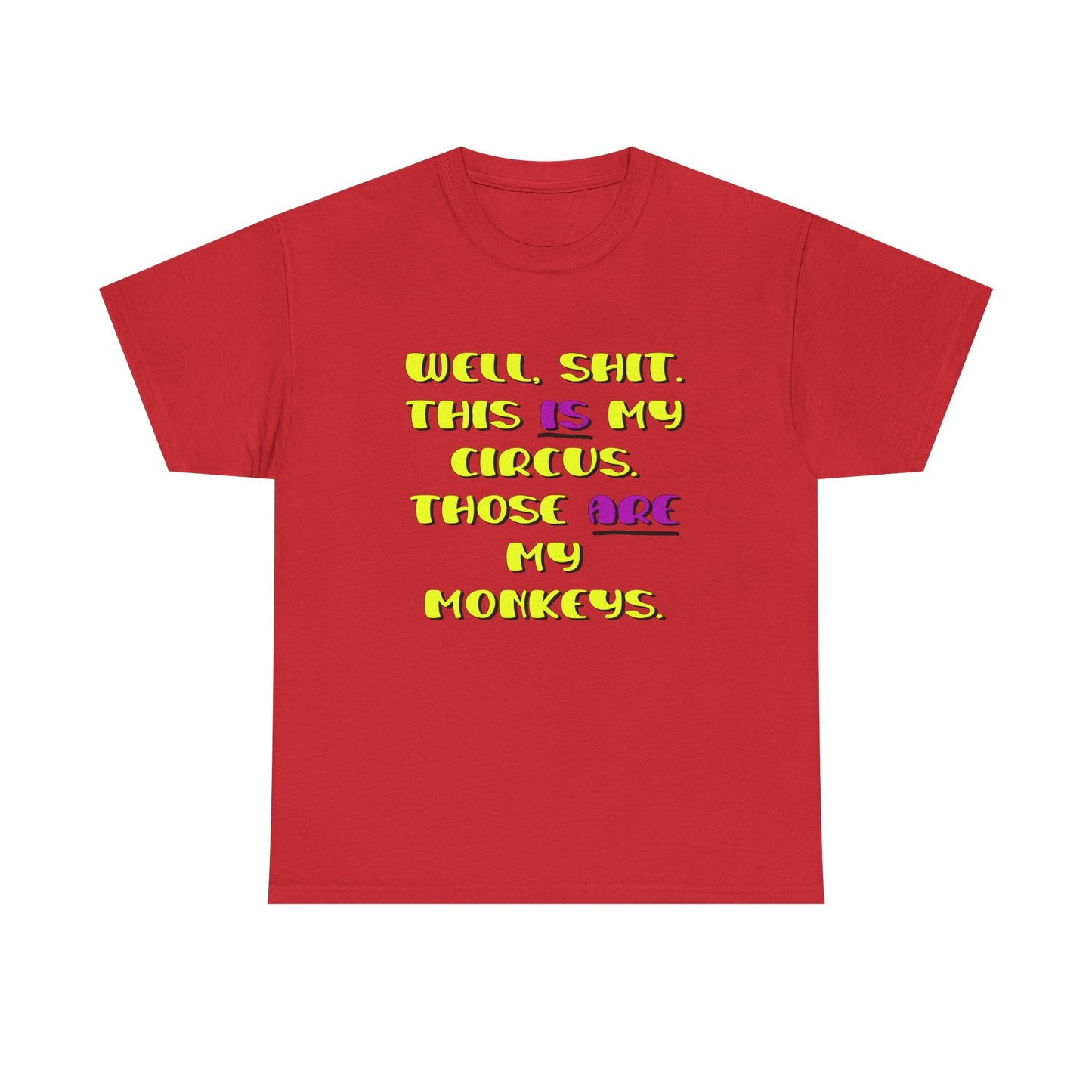 Circus monkeys Unisex Heavy Cotton Tee