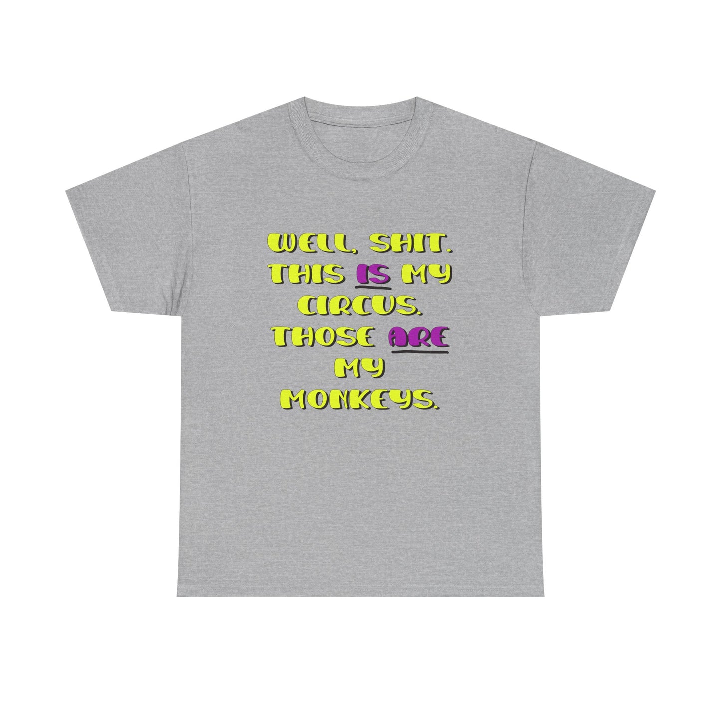 Circus monkeys Unisex Heavy Cotton Tee
