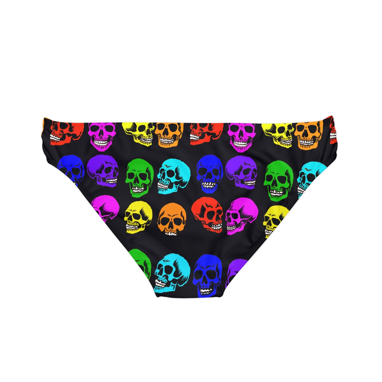 Loop Tie Side Bikini Bottom - Rainbow Skulls