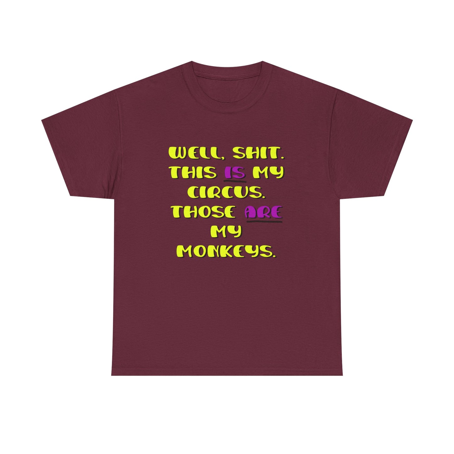 Circus monkeys Unisex Heavy Cotton Tee
