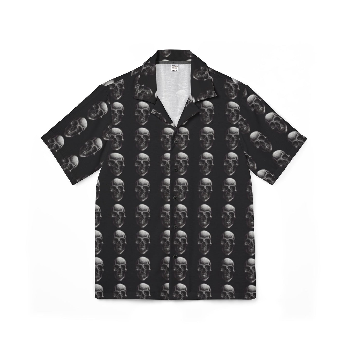 Skull Men's Hawaiian Camp Shirt (AOP)