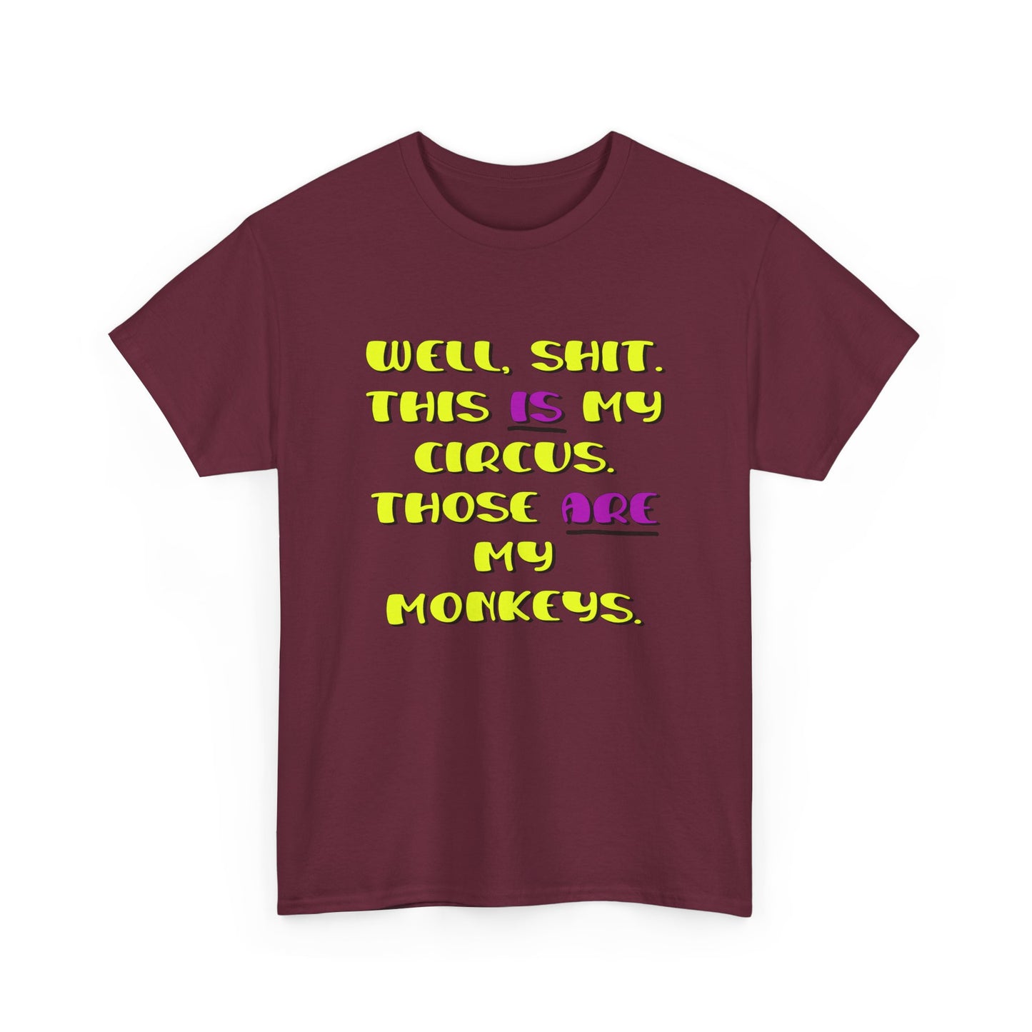 Circus monkeys Unisex Heavy Cotton Tee