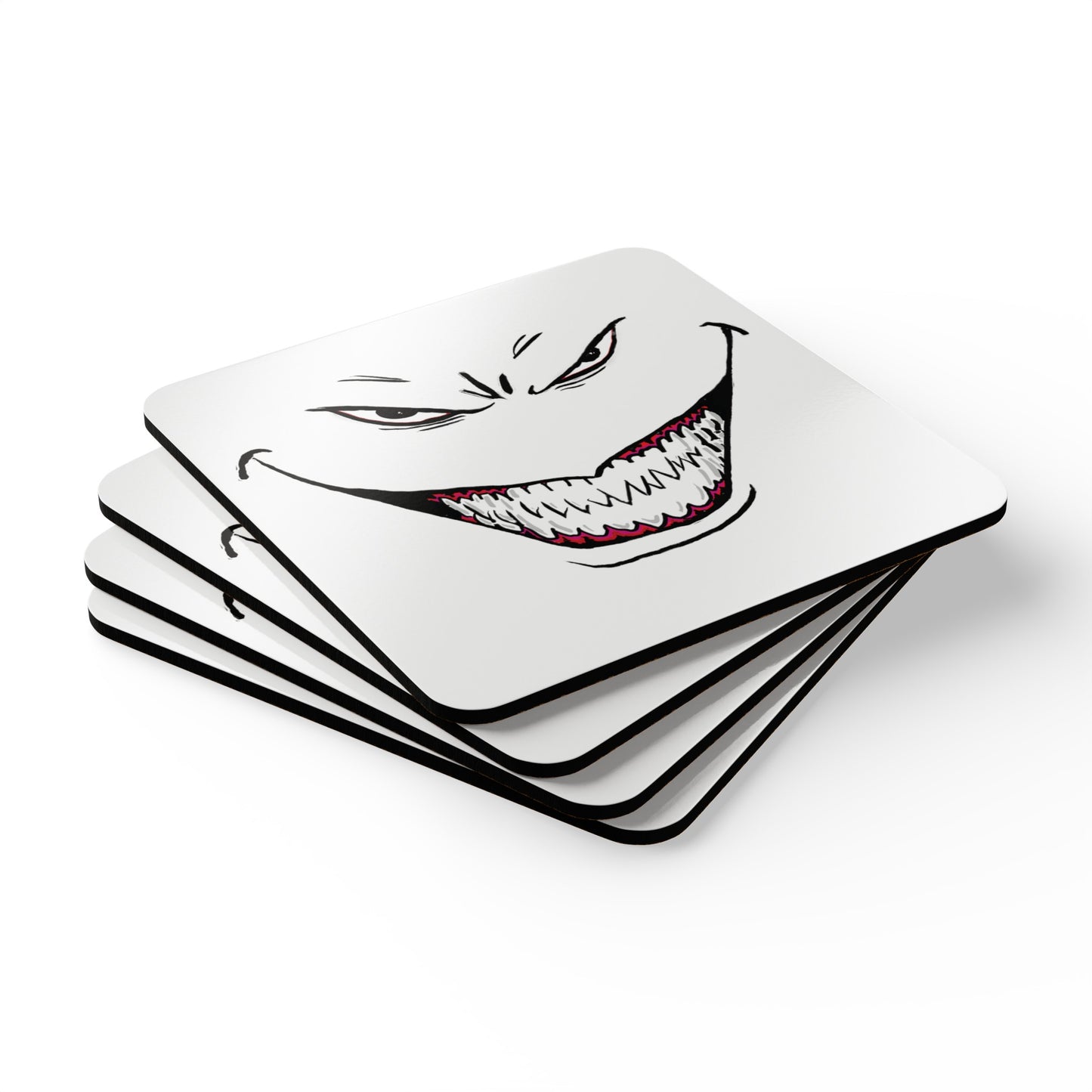 Corkwood Coaster Set - Evil Grin