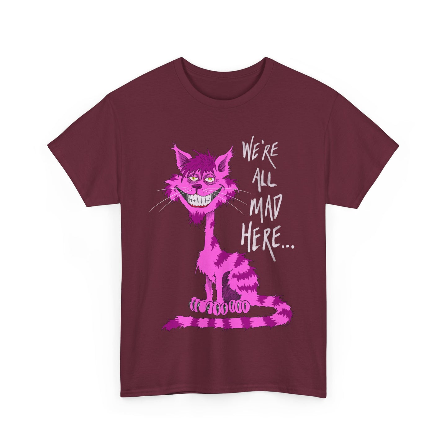 Unisex Heavy Cotton Tee - Cheshire Cat