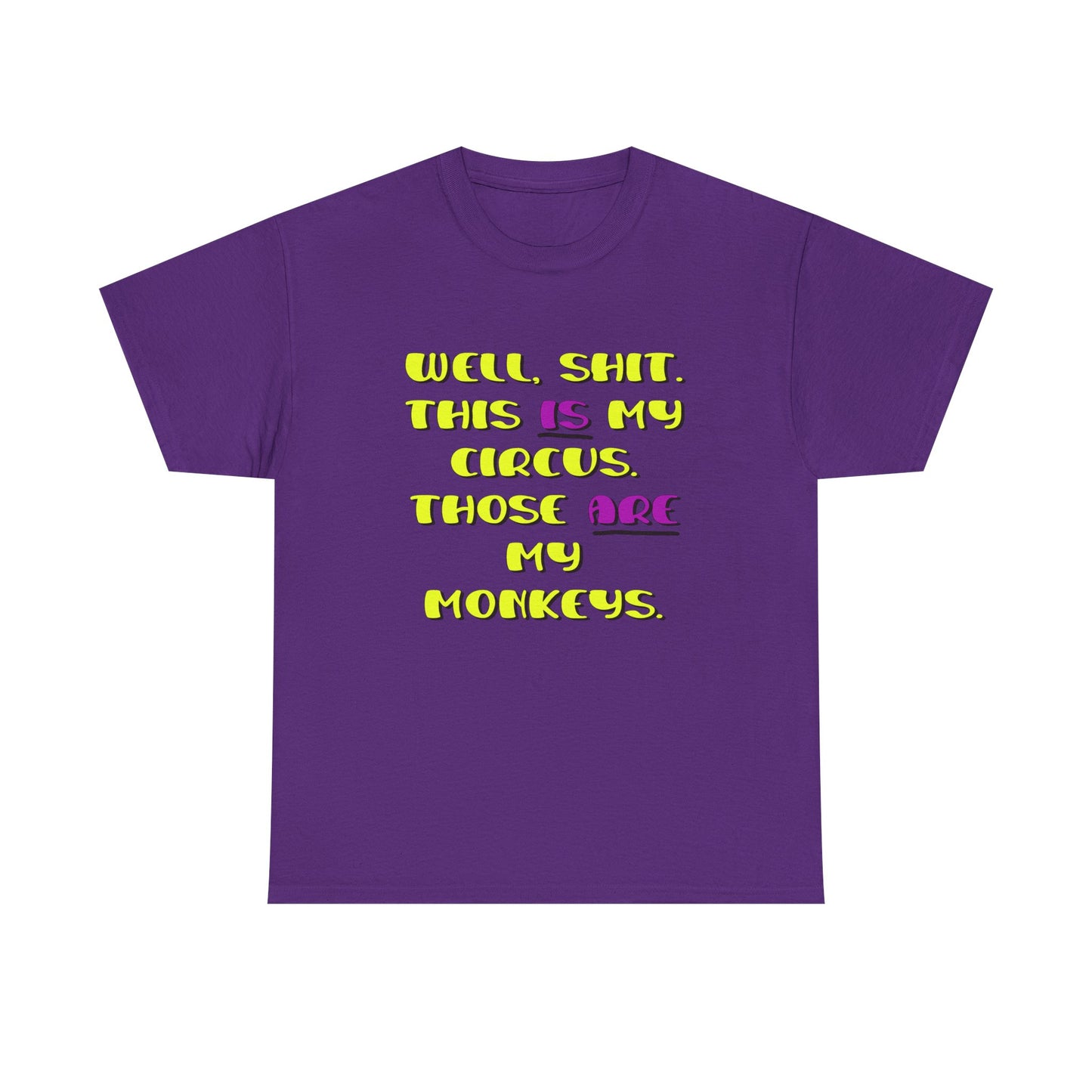 Circus monkeys Unisex Heavy Cotton Tee