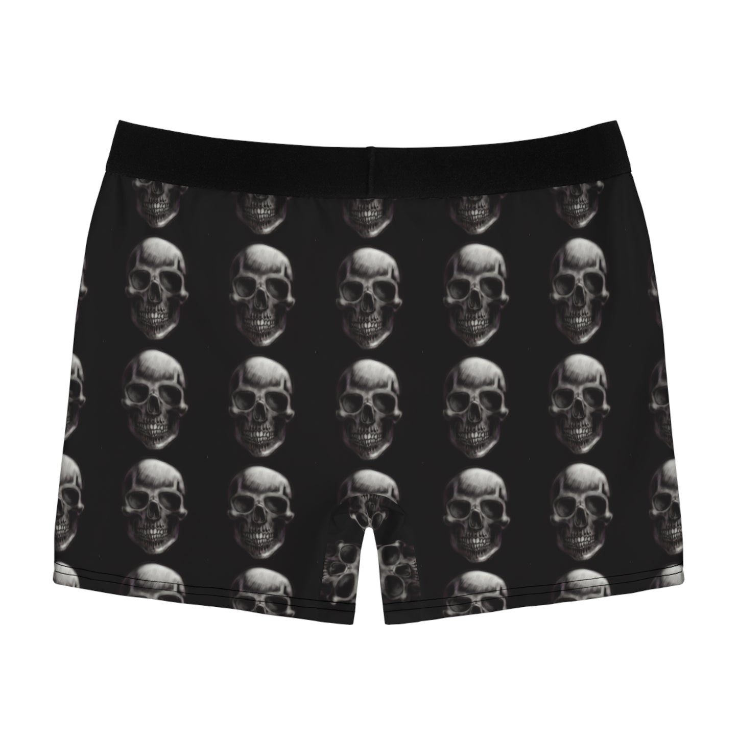 Black skull Men's Boxer Briefs (AOP)